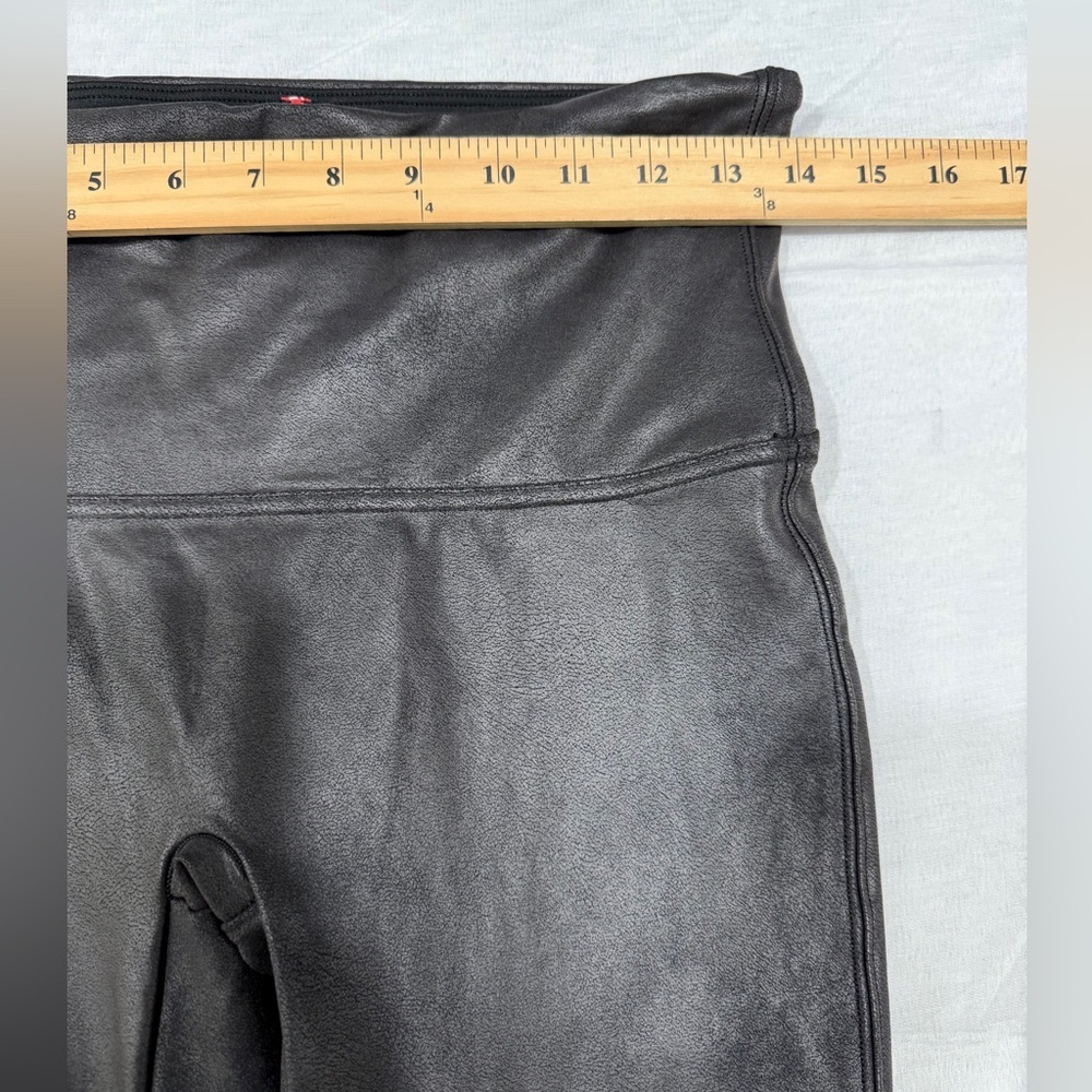 SPANX Women's Shaping Faux Leather Leggings Black Size XL - Picture 6 of 12